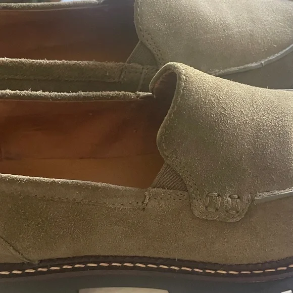 Nordstrom Caslon Olive Suede Women's Loafers - Picture 10 of 13